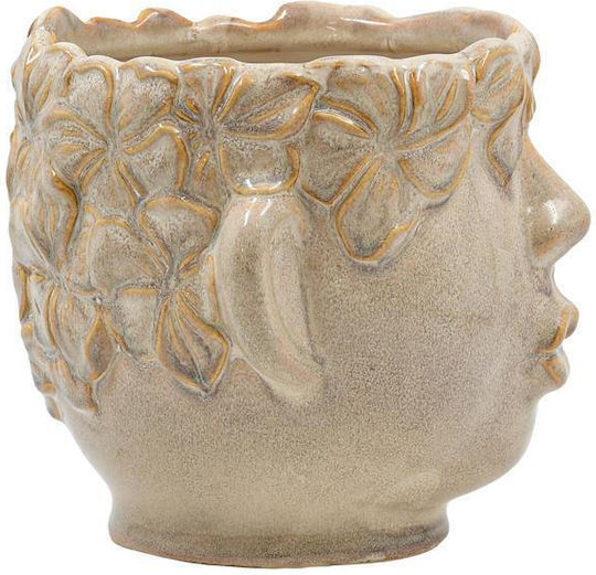 Fylliana Fylliana Keramischer Pflanzentopf Beiges 20x18x16cm