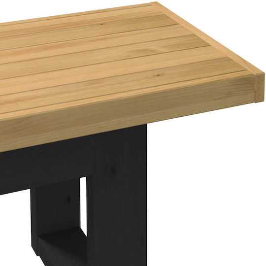 Noain Пейка За Трапезария С Дървена Повърхност Кафява 120x41x45см