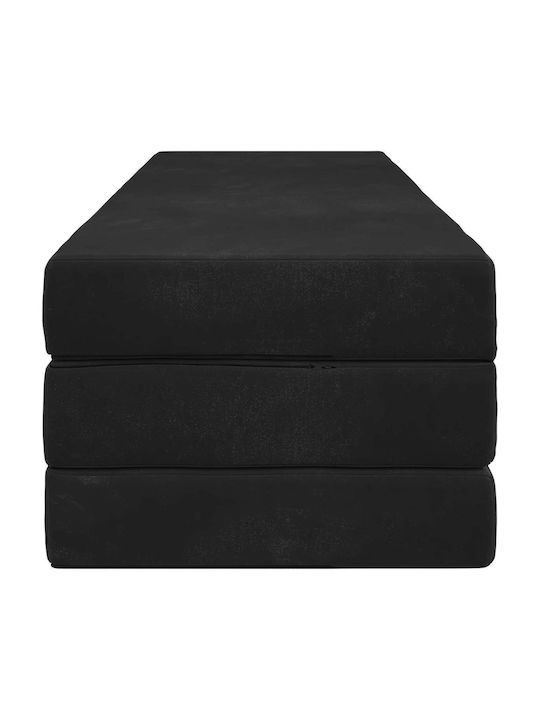 Πολυμορφικός Πουφ Καναπές Μαύρο 200x67x45cm