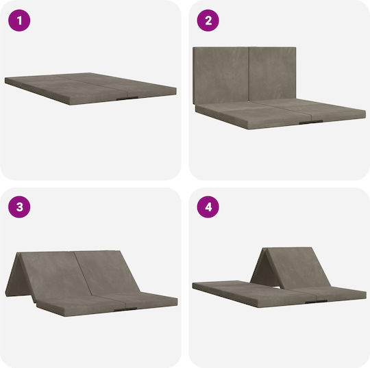 Multifunctional Bean Bag Sofa Light Gray 140x67x45cm
