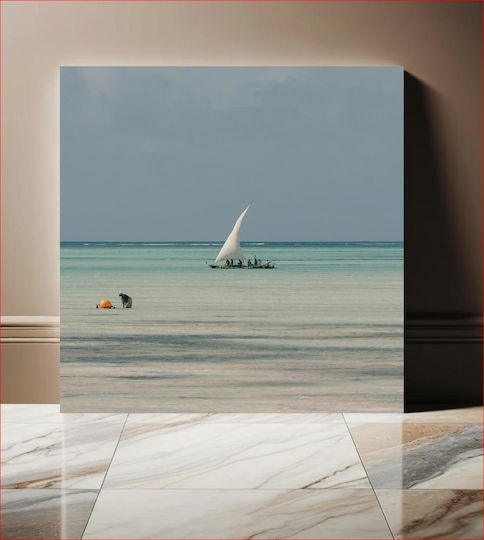 Sailboat On The Sea Ιστιοπλοϊκό Στη Θάλασσα 1 σε Καμβά Sailboat On The Sea Ιστιοπλοϊκό Στη Θάλασσα 1 σε Καμβά