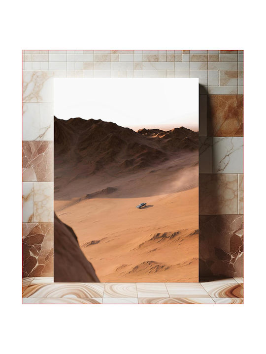 Панел Car In Desert Mountains Автомобил В Планините На Пустинята 60x90