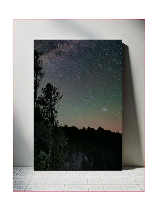 Πίνακας Night Sky Stars Trees Νυχτερινός Ουρανός Αστέρια Δέντρα 100x150