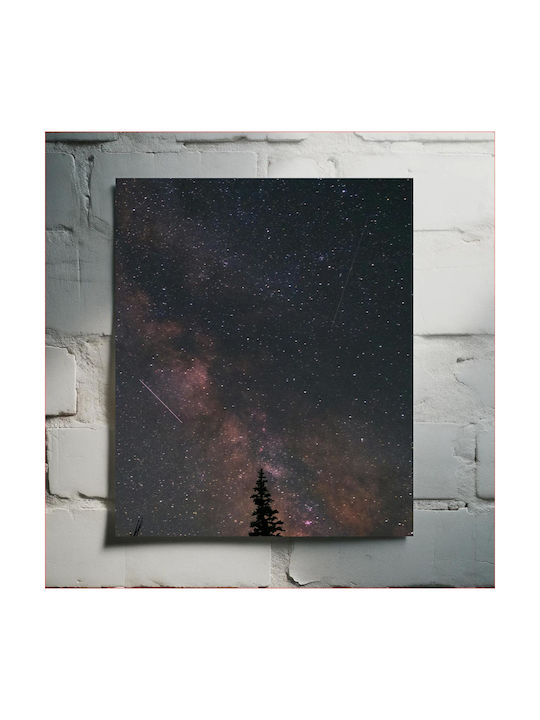 Панел Night Sky Stars Дърво Нощно Небе Звезди Дървета 100x150