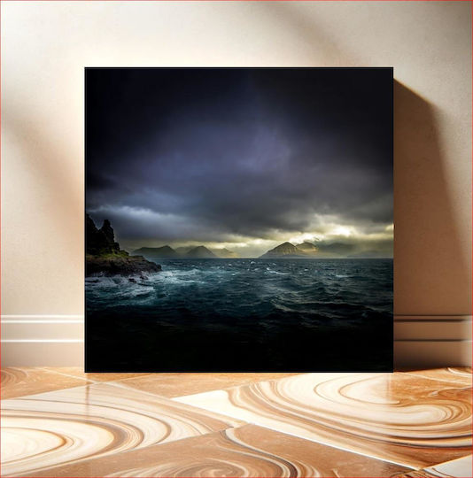 Stormy Sea And Mountains Θυελλώδης Θάλασσα Και Βουνά 1 σε Καμβά Stormy Sea And Mountains Θυελλώδης Θάλασσα Και Βουνά 1 σε Καμβά