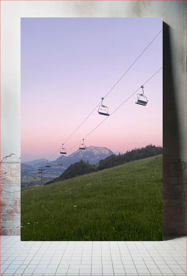 Cable Cars At Sunset Τελεφερίκ Στο Ηλιοβασίλεμα