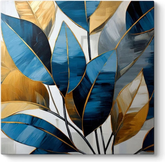 Megapap Botanical Leaves Πίνακας σε Καμβά 100x100cm