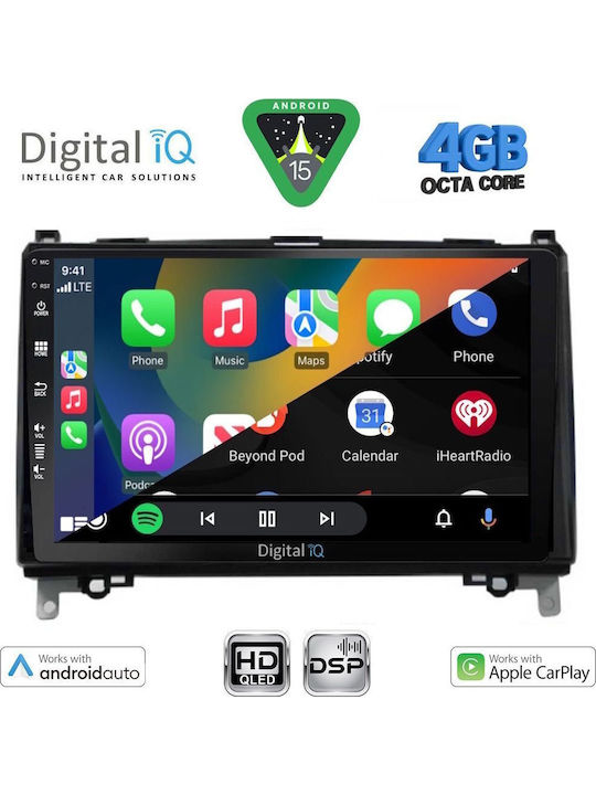 Digital IQ Car Audio System for Mercedes-Benz Sprinter / Vito 2007-2019 Bluetooth USB WiFi GPS Apple CarPlay Android Auto with 9" Touch Screen