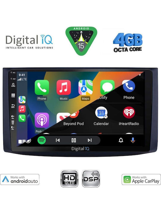 Digital IQ Car Audio System for Chevrolet Aveo 2006-2010 Bluetooth USB WiFi GPS Apple CarPlay Android Auto with 9" Touch Screen