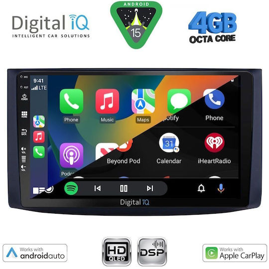 Digital IQ Car Audio System for Chevrolet Aveo 2006-2010 Bluetooth USB WiFi GPS Apple CarPlay Android Auto with 9" Touch Screen