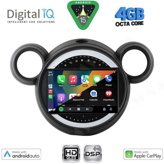 Digital IQ Car Audio System for Mini Countryman Paceman 2010-2016 Bluetooth USB Wi-Fi GPS Apple CarPlay Android Auto with 9 Inch Touch Screen DIGITAL IQ BXF 16065 CPAA