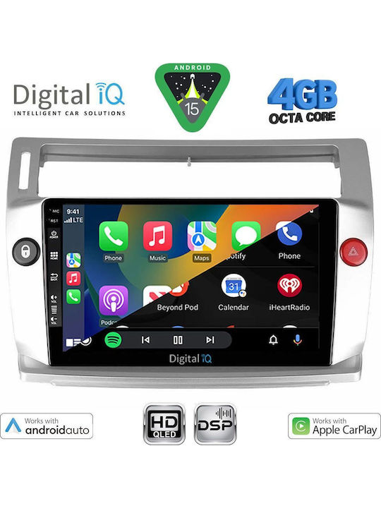 Digital IQ Car Audio System for Citroen C4 2004-2011 (Bluetooth/USB/WiFi/GPS/Apple CarPlay/Android Auto) with 9" Touch Screen