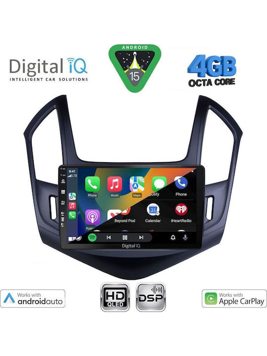 Digital IQ Car Audio System for Chevrolet Cruze 2013-2015 Bluetooth USB WiFi GPS Apple CarPlay Android Auto with 9" Touch Screen