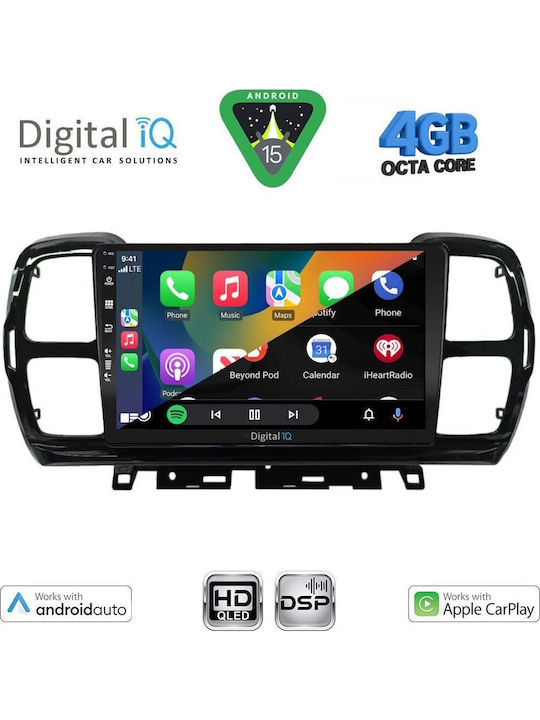 Digital IQ Car Audio System for Citroen C5 Aircross 2017-2021 Bluetooth USB WiFi GPS Apple CarPlay Android Auto with 9" Touch Screen