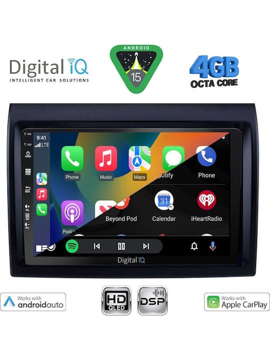 Digital IQ Car Audio System for Fiat Ducato 2006-2011 Bluetooth USB WiFi GPS Apple CarPlay Android Auto with 9" Touch Screen