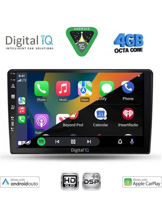 Digital IQ Car Audio System for Dacia Duster 2012-2019 (Bluetooth/USB/WiFi/GPS/Apple CarPlay/Android Auto) with 9" Touch Screen