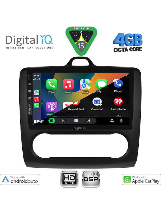 Digital IQ Car Audio System for Ford Focus 2005-2012 with Clima Bluetooth USB WiFi GPS Apple CarPlay Android Auto with 9" Touch Screen