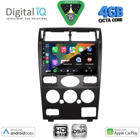 Digital IQ Автомобилна Аудио Система за Ford Mondeo 2003-2006 Bluetooth USB Вграден Wi-Fi GPS Apple CarPlay Android Auto с Touch Screen 9"