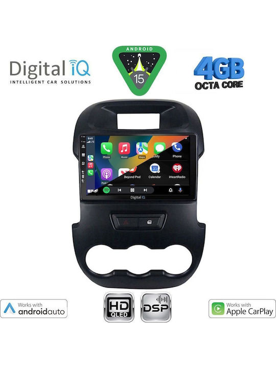 Digital IQ Car Audio System for Ford Ranger 2011-2015 Bluetooth USB WiFi GPS Apple CarPlay Android Auto with 9" Touch Screen