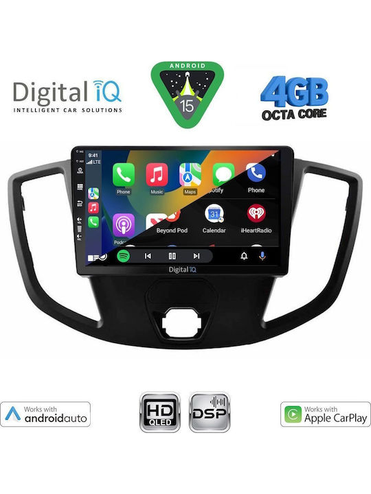 Digital IQ Car Audio System for Ford Transit 2014-2020 (Bluetooth/USB/WiFi/GPS/Apple CarPlay/Android Auto) with 9" Touch Screen