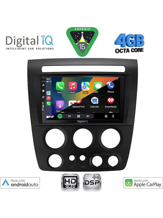 Digital IQ Car Audio System Hummer H3 2005-2009 Bluetooth USB WiFi GPS Apple CarPlay Android Auto with 9" Touch Screen
