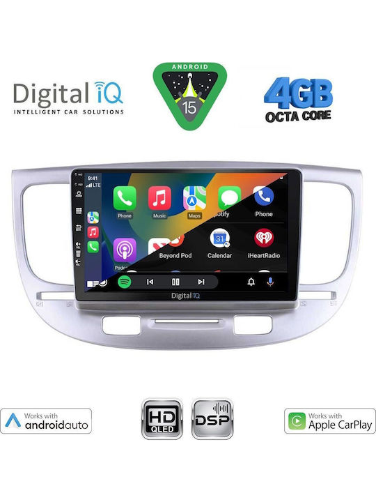 Digital IQ Car Audio System for Kia Rio 2005-2011 Bluetooth USB WiFi GPS Apple CarPlay Android Auto with 9" Touch Screen