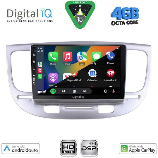 Digital IQ Car Audio System for Kia Rio 2005-2011 Bluetooth USB WiFi GPS Apple CarPlay Android Auto with 9" Touch Screen