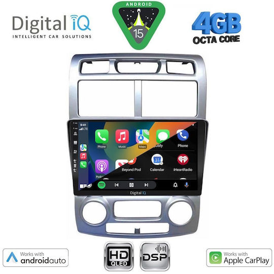 Digital IQ Car Audio System for Kia Sportage 2004-2010 with Clima (Bluetooth/USB/WiFi/GPS/Apple CarPlay/Android Auto) with 9" Touch Screen