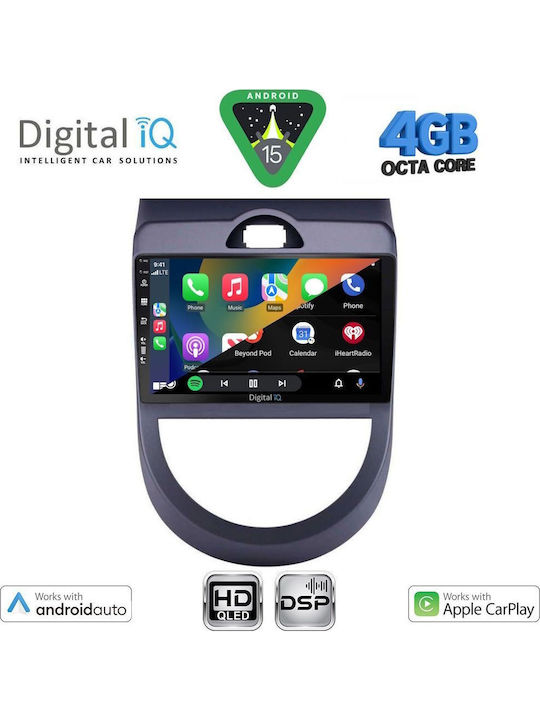 Digital IQ Auto-Audiosystem für Kia Seele 2008-2013 mit Touchscreen 9" Bluetooth USB WiFi GPS Apple CarPlay Android Auto