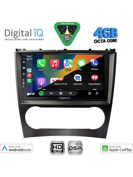 Digital IQ Car Audio System for Mercedes-Benz CLK Class 2004-2008 (Bluetooth/USB/WiFi/GPS/Apple CarPlay/Android Auto) with 9" Touch Screen