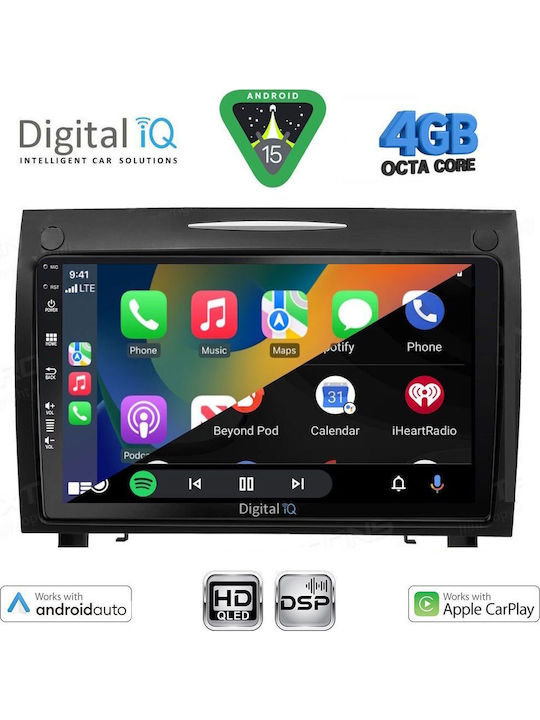 Digital IQ Car Audio System for Mercedes-Benz SLK 2004-2010 Bluetooth USB WiFi GPS Apple CarPlay Android Auto with 9" Touch Screen