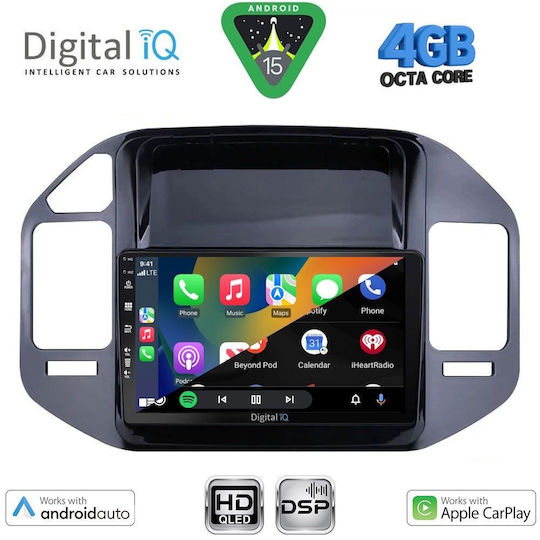 Digital IQ Ηχοσύστημα Αυτοκινήτου για Mitsubishi Pajero 1999-2006 (Bluetooth/USB/WiFi/GPS/Apple-Carplay/Android-Auto) με Οθόνη Αφής 9"