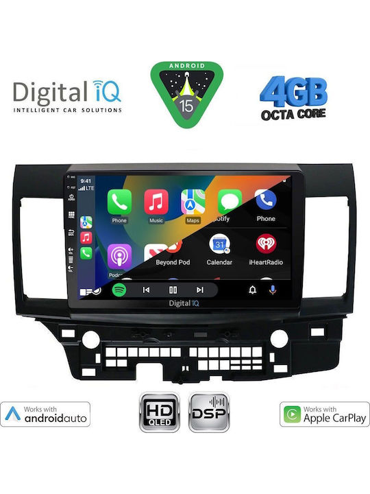 Digital IQ Car Audio System for Mitsubishi Lancer 2008-2017 Bluetooth USB WiFi GPS Apple CarPlay Android Auto with 10" Touch Screen