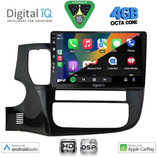 Digital IQ Car Audio System for Mitsubishi Outlander 2013-2020 (Bluetooth/USB/WiFi/GPS/Apple CarPlay/Android Auto) with 10" Touch Screen