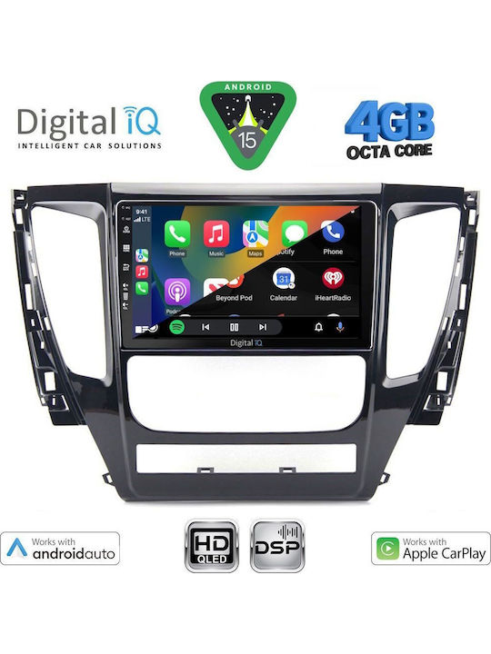 Digital IQ Car Audio System for Mitsubishi Pajero 2013-2020 Bluetooth USB WiFi GPS Apple CarPlay Android Auto with 9" Touch Screen