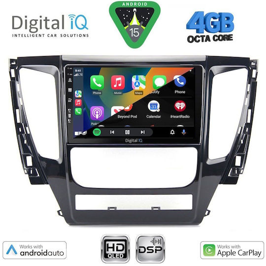 Digital IQ Ηχοσύστημα Αυτοκινήτου για Mitsubishi Pajero 2013-2020 (Bluetooth/USB/WiFi/GPS/Apple-Carplay/Android-Auto) με Οθόνη Αφής 9"