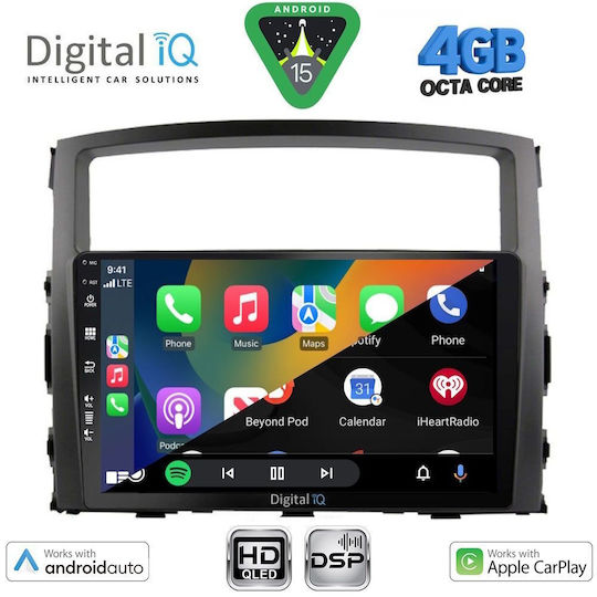 Digital IQ Car Audio System for Mitsubishi Pajero 2006-2013 (Bluetooth/USB/WiFi/GPS/Apple CarPlay/Android Auto) with 9" Touch Screen