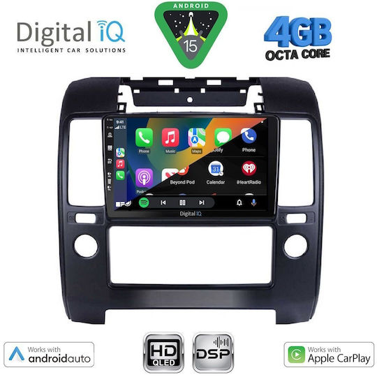 Digital IQ Car Audio System for Nissan Navara 2006-2011 with A/C Bluetooth USB WiFi GPS Apple CarPlay Android Auto with 9" Touch Screen