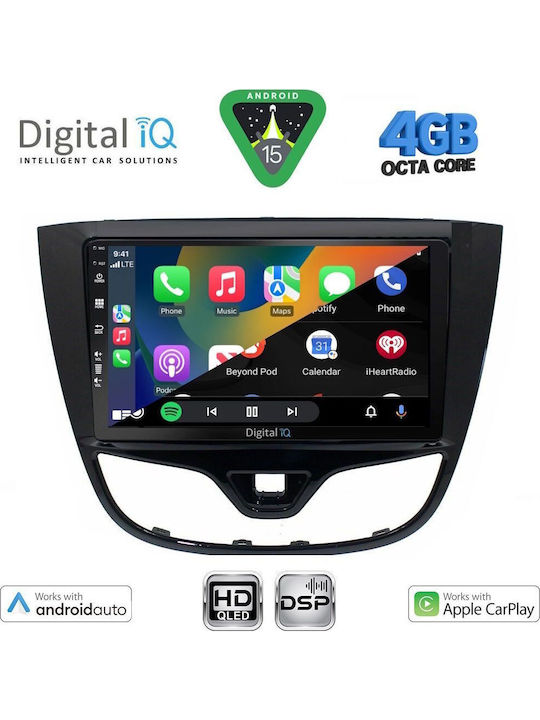 Digital IQ Car Audio System for Opel Karl 2014-2019 Bluetooth USB WiFi GPS Apple CarPlay Android Auto with 10" Touch Screen