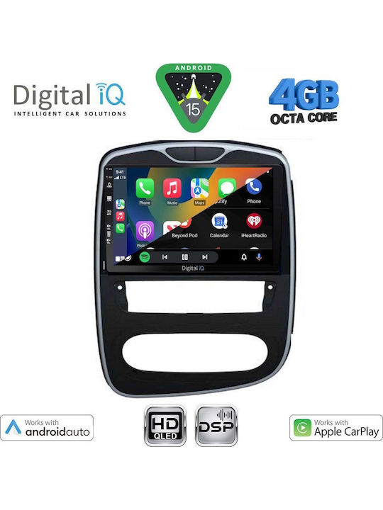 Digital IQ Car Audio System for Renault Clio 2016-2019 (Bluetooth/USB/WiFi/GPS/Apple CarPlay/Android Auto) with 10" Touch Screen