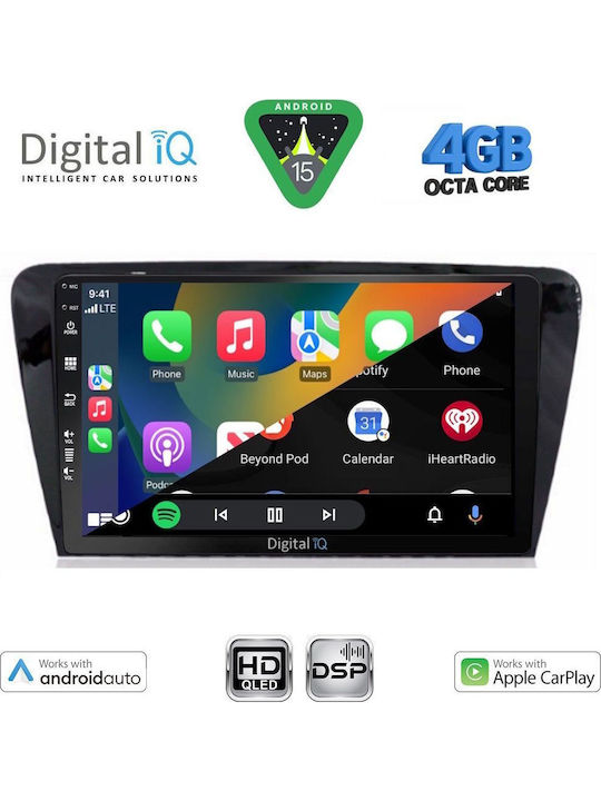 Digital IQ Car Audio System for Skoda Octavia 2013-2021 Bluetooth USB WiFi GPS Apple CarPlay Android Auto with 10" Touch Screen