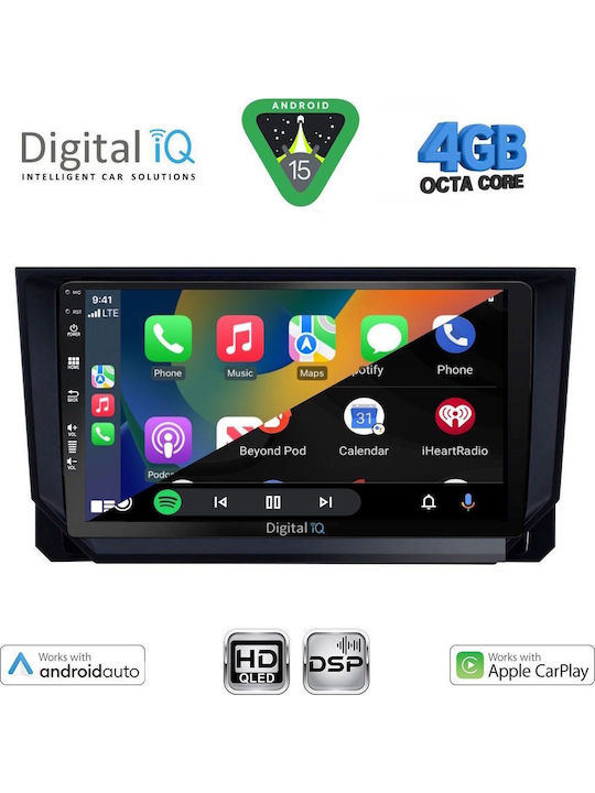 Digital IQ Car Audio System for Seat Arona / Ibiza 2018-2022 Bluetooth USB Wi-Fi GPS Apple CarPlay Android Auto with 9 Inch Touch Screen DIGITAL IQ BXF 16573 CPAA