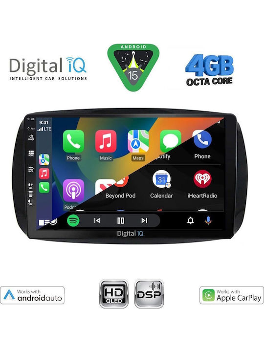 Digital IQ Auto-Audiosystem FürZwei 2015 Bluetooth USB Eingebautes Wi-Fi GPS Apple CarPlay Android Auto Mit Touchscreen 9 Zoll