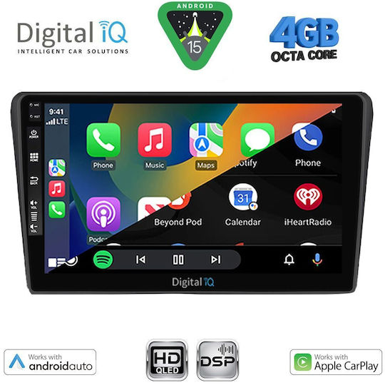 Digital IQ Ηχοσύστημα Αυτοκινήτου για Toyota Avensis 2003-2009 (Bluetooth/USB/WiFi/GPS/Apple-Carplay/Android-Auto) με Οθόνη Αφής 9"