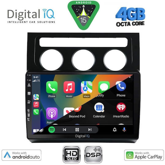 Digital IQ Ηχοσύστημα Αυτοκινήτου για Volkswagen Touran 2003-2010 με Clima (Bluetooth/USB/WiFi/GPS/Apple-Carplay/Android-Auto) με Οθόνη Αφής 10"