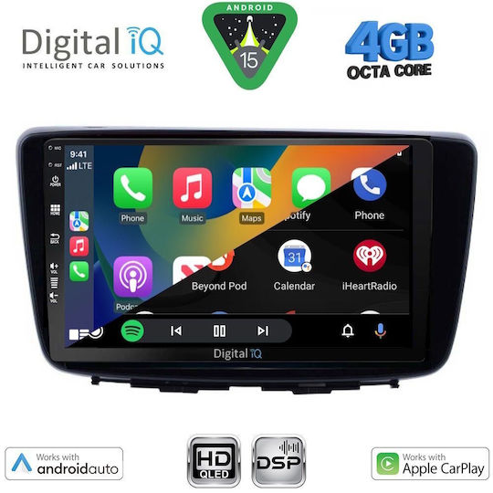 Digital IQ Ηχοσύστημα Αυτοκινήτου για Suzuki Baleno 2016-2022 (Bluetooth/USB/WiFi/GPS/Apple-Carplay/Android-Auto) με Οθόνη Αφής 9"