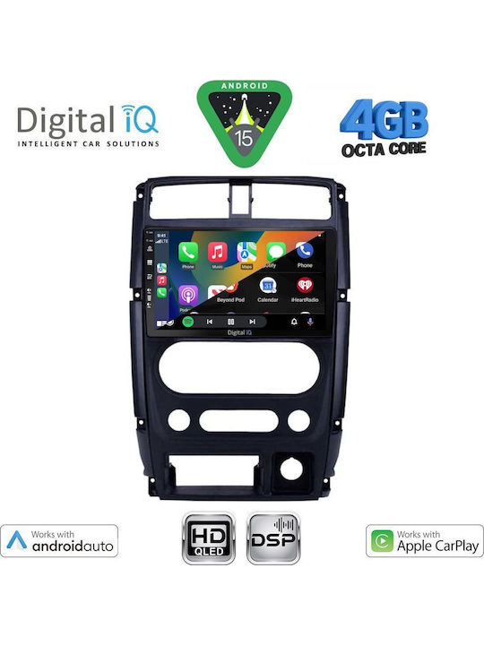 Digital IQ Car Audio System for Suzuki Jimny 2007-2017 Bluetooth USB WiFi GPS Apple CarPlay Android Auto with 9" Touch Screen