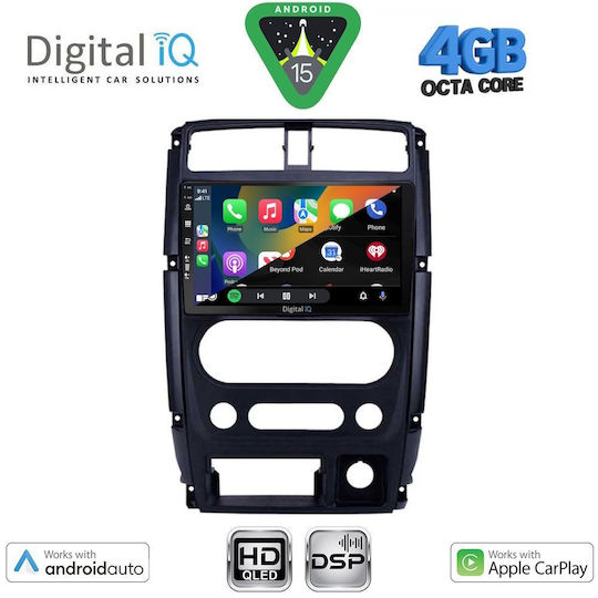 Digital IQ Car Audio System for Suzuki Jimny 2007-2017 Bluetooth USB WiFi GPS Apple CarPlay Android Auto with 9" Touch Screen