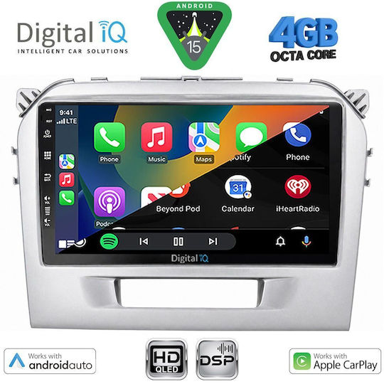 Digital IQ Ηχοσύστημα Αυτοκινήτου για Suzuki Vitara 2016-2022 (Bluetooth/USB/WiFi/GPS/Apple-Carplay/Android-Auto) με Οθόνη Αφής 9"