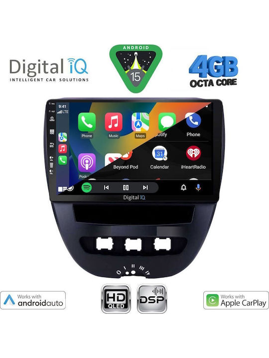Digital IQ Car Audio System for Toyota Aygo 2005-2014 Bluetooth USB WiFi GPS Apple CarPlay Android Auto with 10" Touch Screen